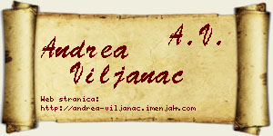 Andrea Viljanac vizit kartica
